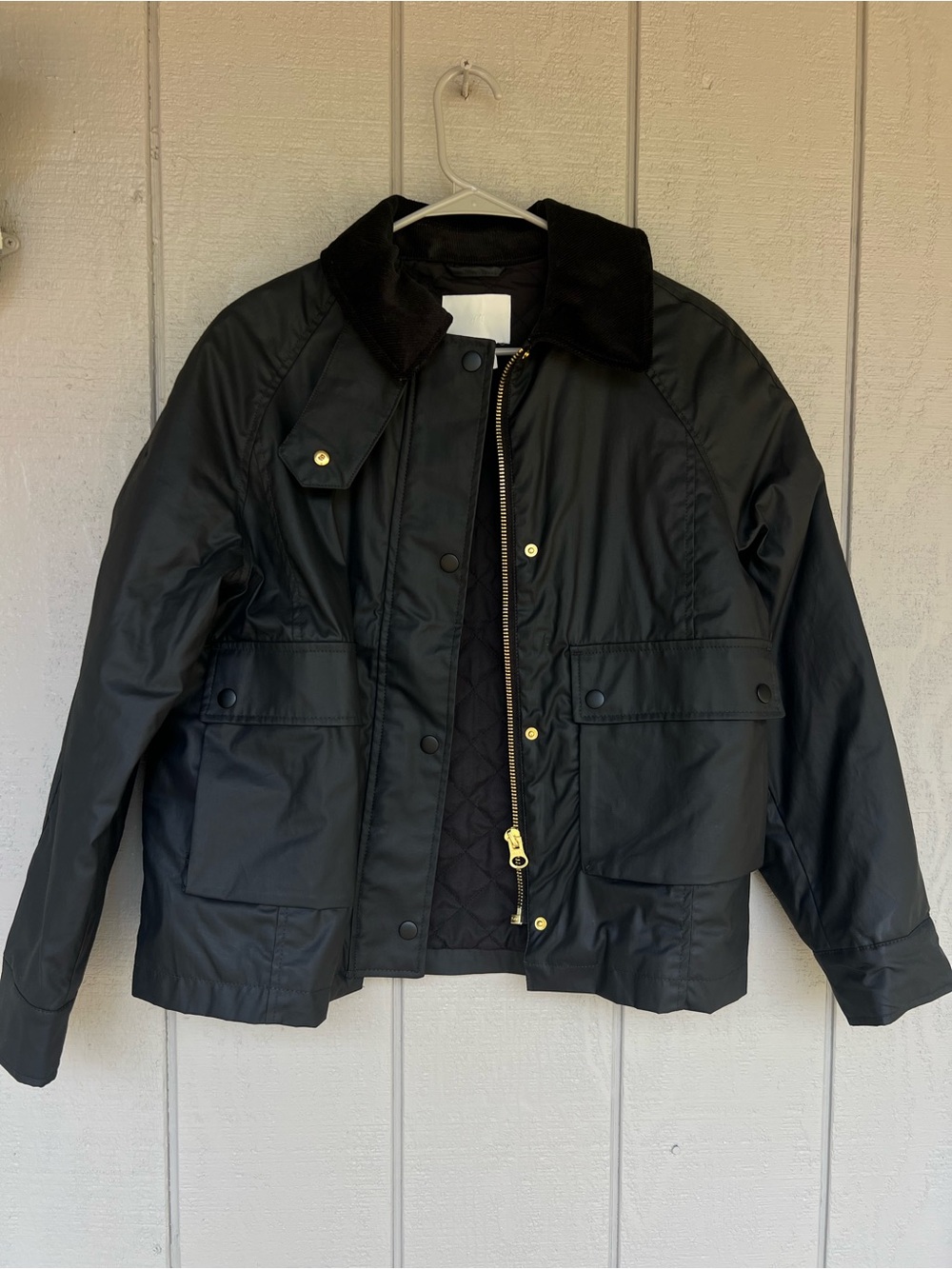 Black Women's Quilted Utility Jacket